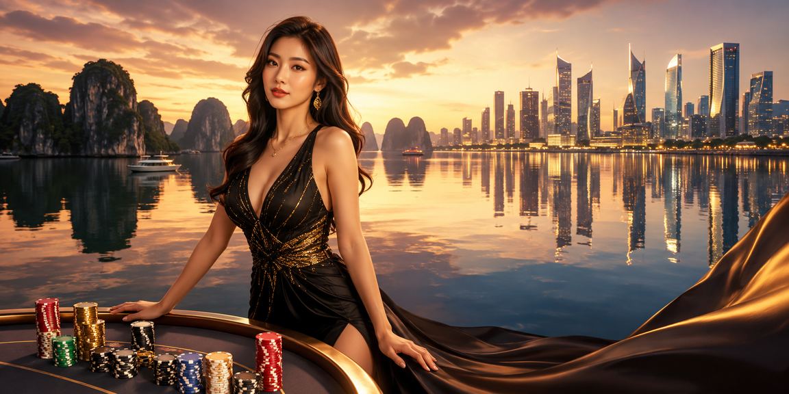 Người dùng tại vịnh Hạ Long kiểm tra tài khoản và nhận cashback khi chơi xổ số trên 660